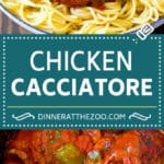 Slow Cooker Chicken Cacciatore Recipe | Italian Chicken #chicken #crockpot #slowcooker #dinner #italianfood #peppers #bajap