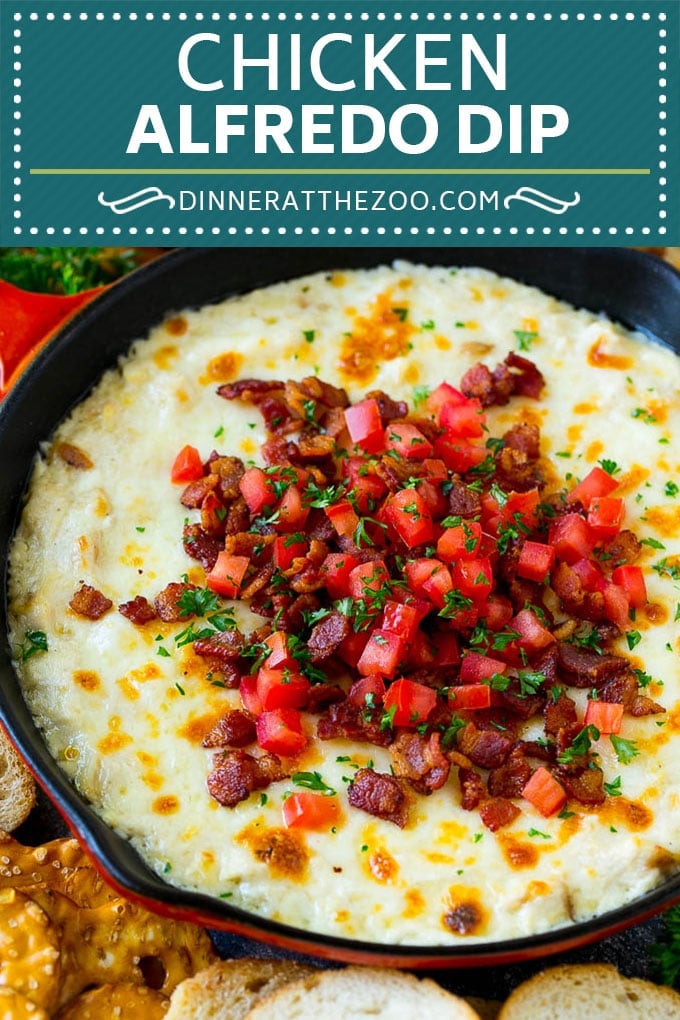 Chicken Alfredo Dip Recipe | Chicken Dip | Cheese Dip #dip #appetizer #chicken #cheese #bajap