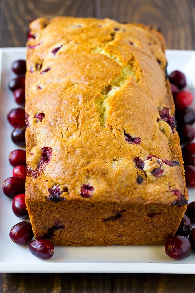 Cranberry Bread Recipe | Cranberry Loaf | Cranberry Orange Bread #cranberry #bread #baking #dessert #fall #bajap A baked loaf of fresh cranberry bread.