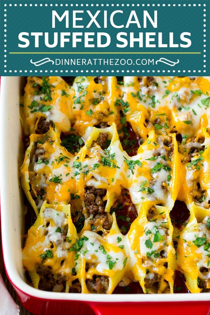 Mexican Stuffed Shells Recipe | Stuffed Shells | Mexican Pasta #dinner #pasta #mexican #beef #noodles #cheese #bajap