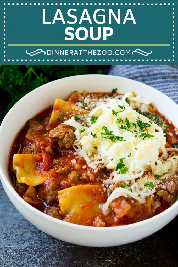 Lasagna Soup Recipe | Italian Soup | Ground Beef Soup #lasagna #pasta #soup #beef #dinner #bajap #italian