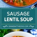 Lentil Soup Recipe | Sausage Lentil Soup #soup #lentils #sausage #dinner #glutenfree #bajap