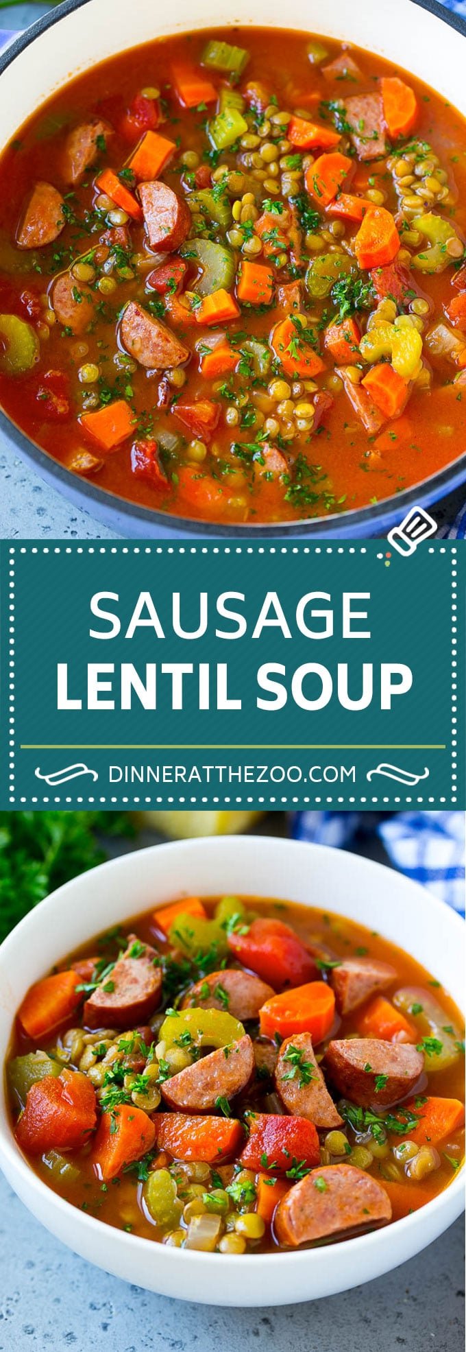 Lentil Soup Recipe | Sausage Lentil Soup #soup #lentils #sausage #dinner #glutenfree #bajap