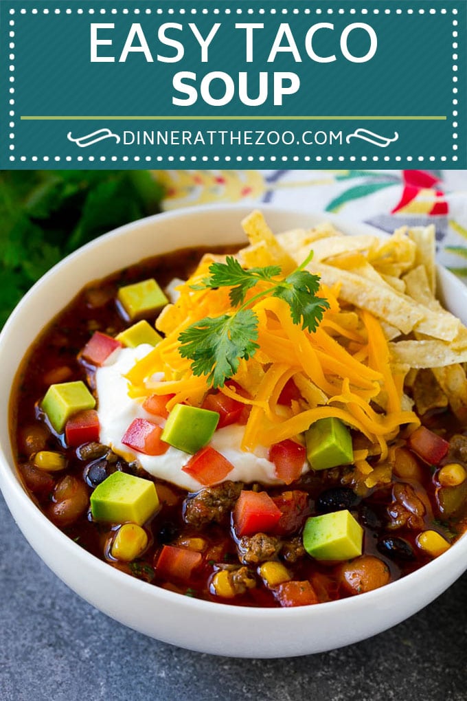 Taco Soup Recipe | Beef Taco Soup | Mexican Soup #soup #beef #taco #mexicanfood #beans #dinner #bajap