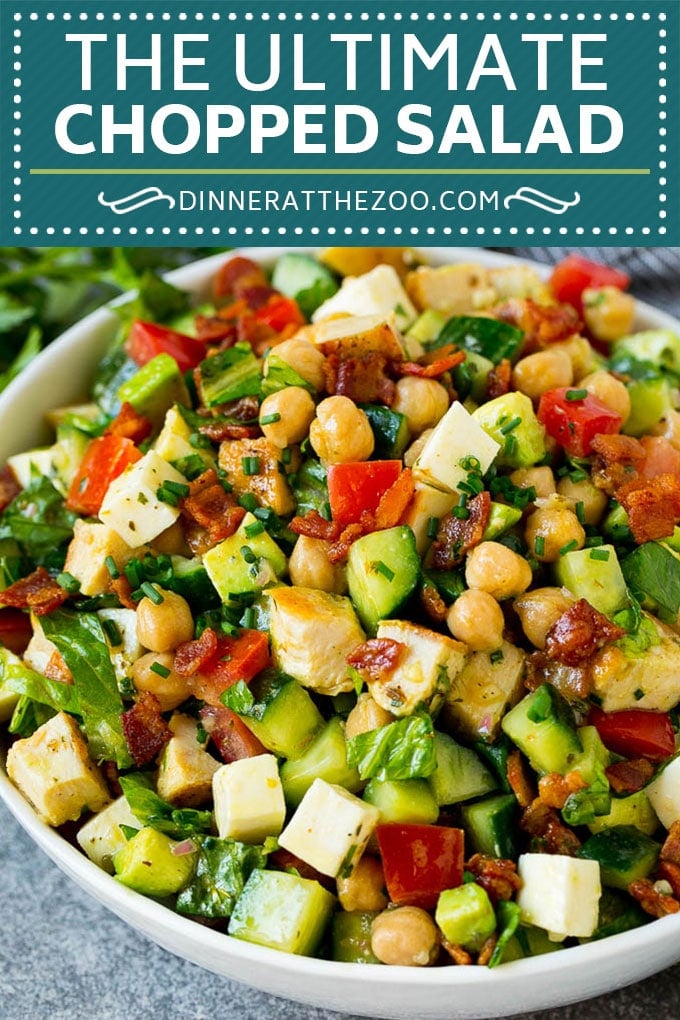Chopped Salad Recipe | Chicken Salad | Avocado Salad #salad #chicken #avocado #bacon #glutenfree #dinner #bajap #lunch