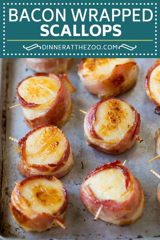 Bacon Wrapped Scallops Recipe | Broiled Scallops | Baked Scallops #scallops #seafood #bacon #dinner #appetizer #bajap