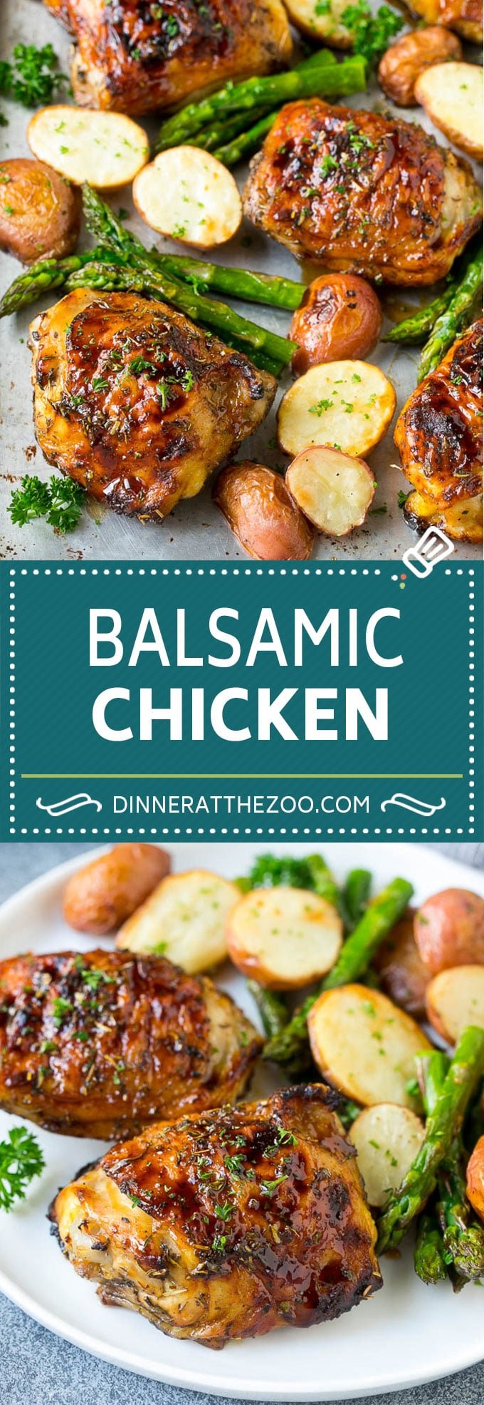 Balsamic Chicken Recipe | Sheet Pan Chicken | Glazed Chicken #chicken #asparagus #potatoes #dinner #glutenfree #bajap