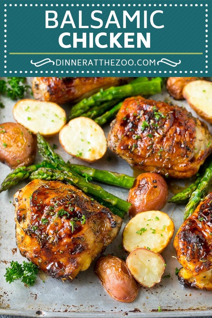 Balsamic Chicken Recipe | Sheet Pan Chicken | Glazed Chicken #chicken #asparagus #potatoes #dinner #glutenfree #bajap