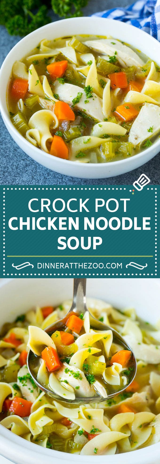 Crock Pot Chicken Noodle Soup Recipe | Slow Cooker Chicken Noodle Soup | Chicken Soup #soup #chicken #noodles #dinner #slowcooker #crockpot #bajap