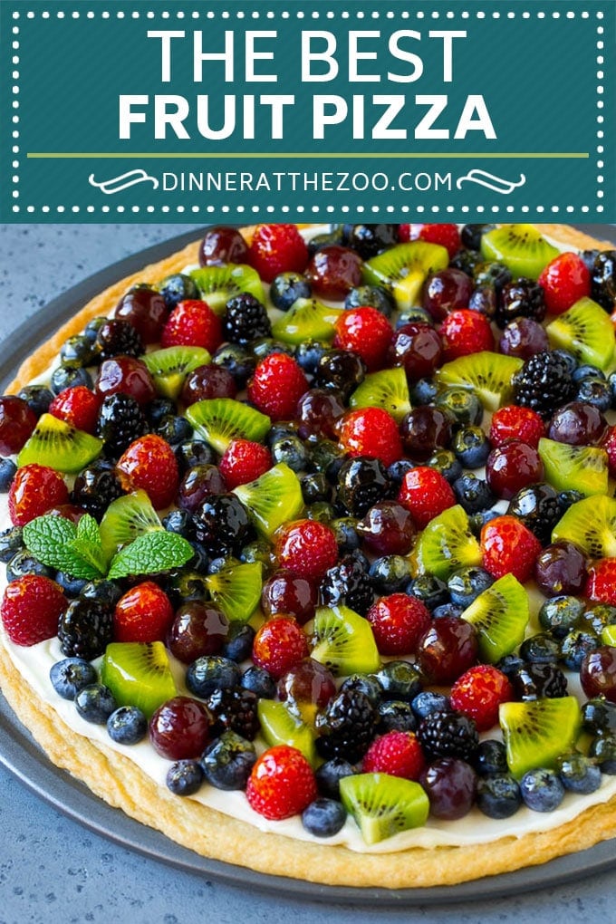 Fruit Pizza Recipe | Dessert Pizza | Fruit Dessert #cookie #fruit #pizza #dessert #sweets #bajap
