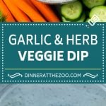 Veggie Dip Recipe | Garlic & Herb Dip | Vegetable Dip #dip #appetizer #lowcarb #keto #vegetables #bajap