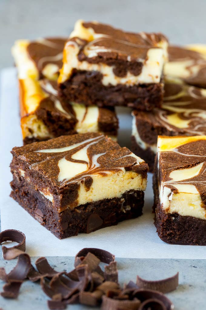 Cheesecake Brownies Recipe | Cream Cheese Brownies | Homemade Brownies #brownies #cheesecake #chocolate #dessert #bajap Marbled cheesecake brownies with chocolate and cream cheese.