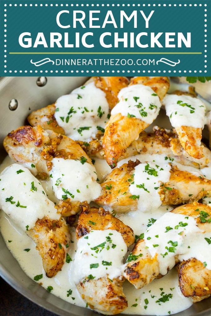 Creamy Garlic Chicken Recipe | Chicken Breast Tenders | Sauteed Chicken #chicken #garlic #parmesan #dinner #glutenfree #keto #lowcarb #bajap