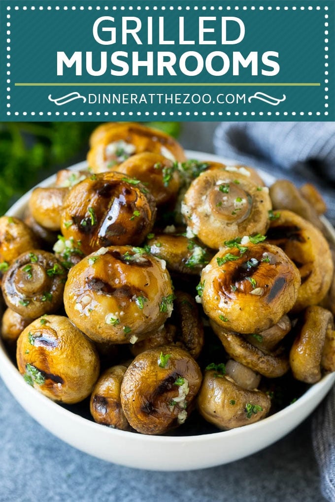 Grilled Mushrooms Recipe | Mushroom Kabobs | Mushroom Side Dish #mushroom #grilling #garlic #keto #lowcarb #bajap