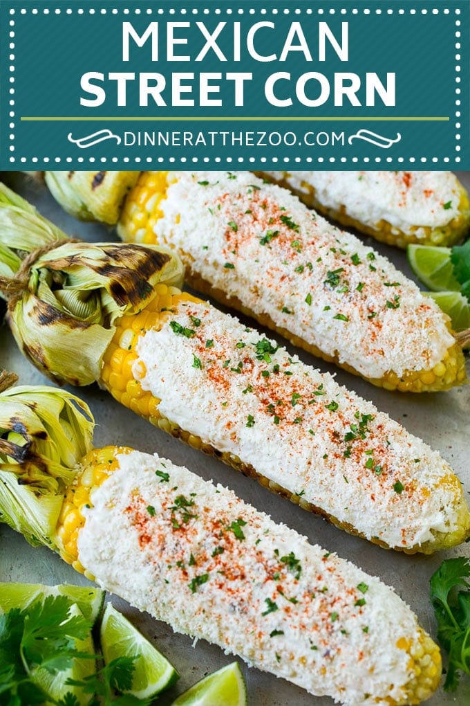 Mexican Street Corn Recipe | Elote Corn | Mexican Corn on the Cob #corn #sidedish #summer #cheese #grilling #dinner #bajap
