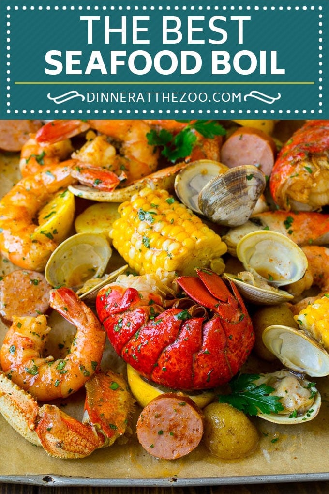 Seafood Boil Recipe | Shrimp Boil #lobster #shrimp #clams #crab #sausage #corn #potatoes #dinner #bajap