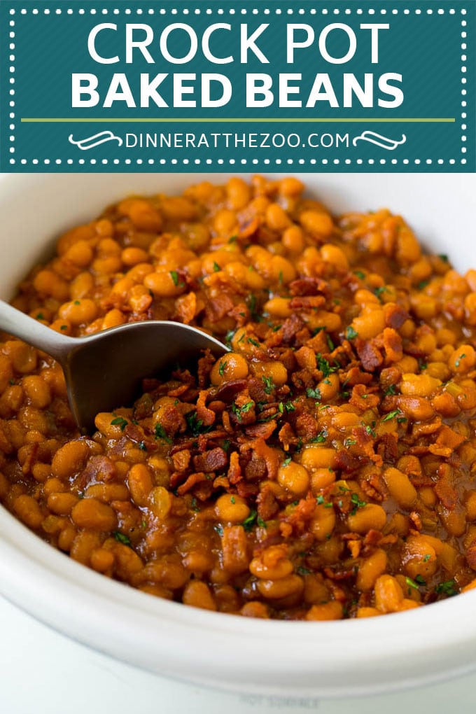 Crock Pot Baked Beans | Slow Cooker Baked Beans #beans #bacon #slowcooker #crockpot #bajap