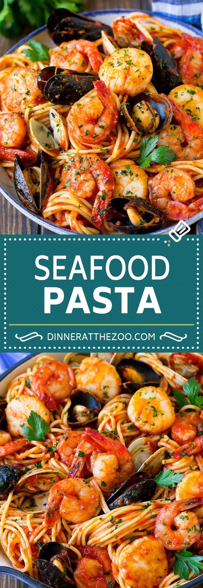 Seafood Pasta Recipe | Shrimp Pasta #pasta #spaghetti #shrimp #clams #scallops #dinner #bajap