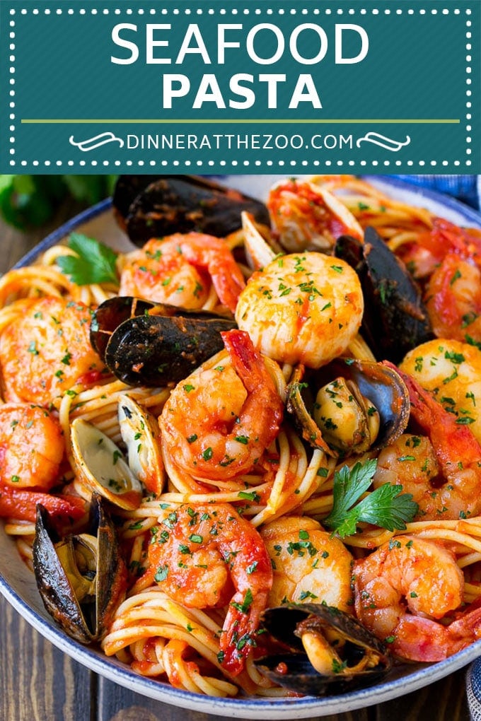Seafood Pasta Recipe | Shrimp Pasta #pasta #spaghetti #shrimp #clams #scallops #dinner #bajap
