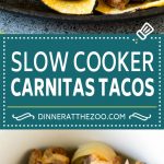 Slow Cooker Carnitas Tacos Recipe | Pork Tacos #tacos #pork #dinner #slowcooker #crockpot #bajap