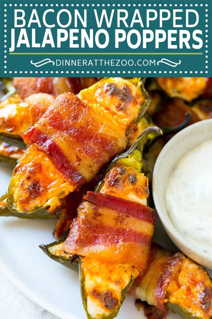 Bacon Wrapped Jalapeno Poppers Recipe | Baked Jalapeno Poppers | Bacon Appetizer #bacon #jalapenos #poppers #appetizer #snack #lowcarb #keto #bajap