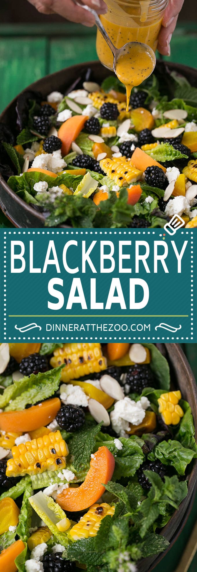 Blackberry Salad Recipe | Summer Salad #salad #blackberries #apricot #corn #dinner #healthy #bajap