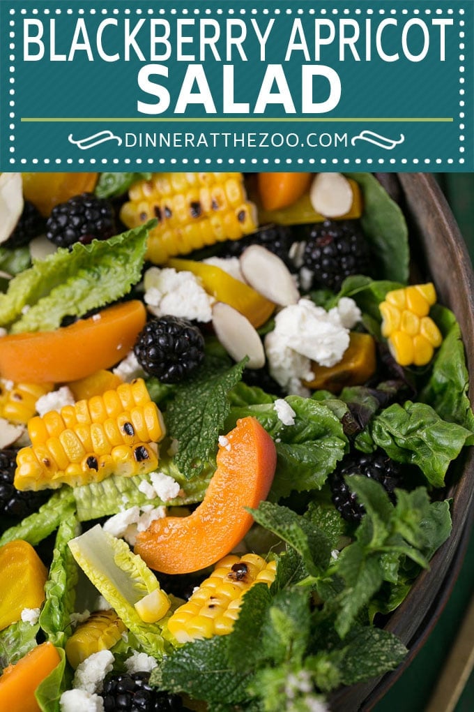 Blackberry Salad Recipe | Summer Salad #salad #blackberries #apricot #corn #dinner #healthy #bajap