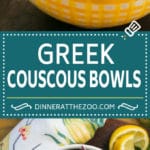 Greek Couscous Bowls #couscous #lunch #bajap