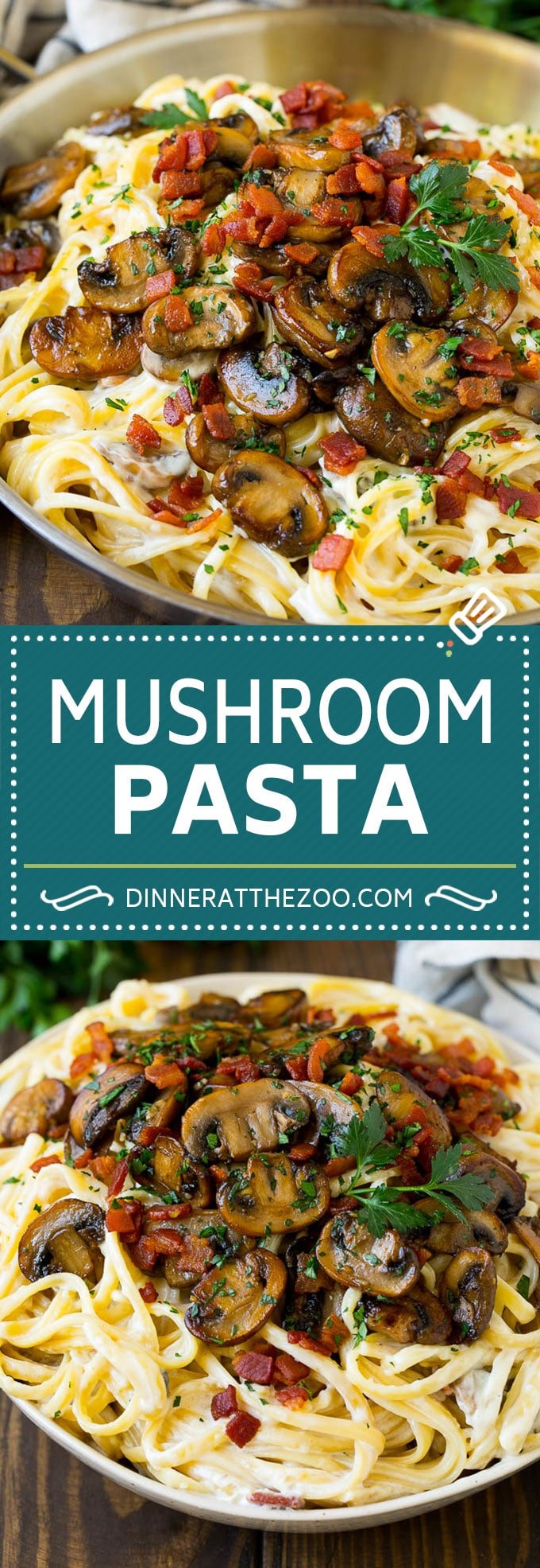 Mushroom Pasta Recipe | Creamy Pasta #pasta #mushrooms #bacon #dinner #bajap