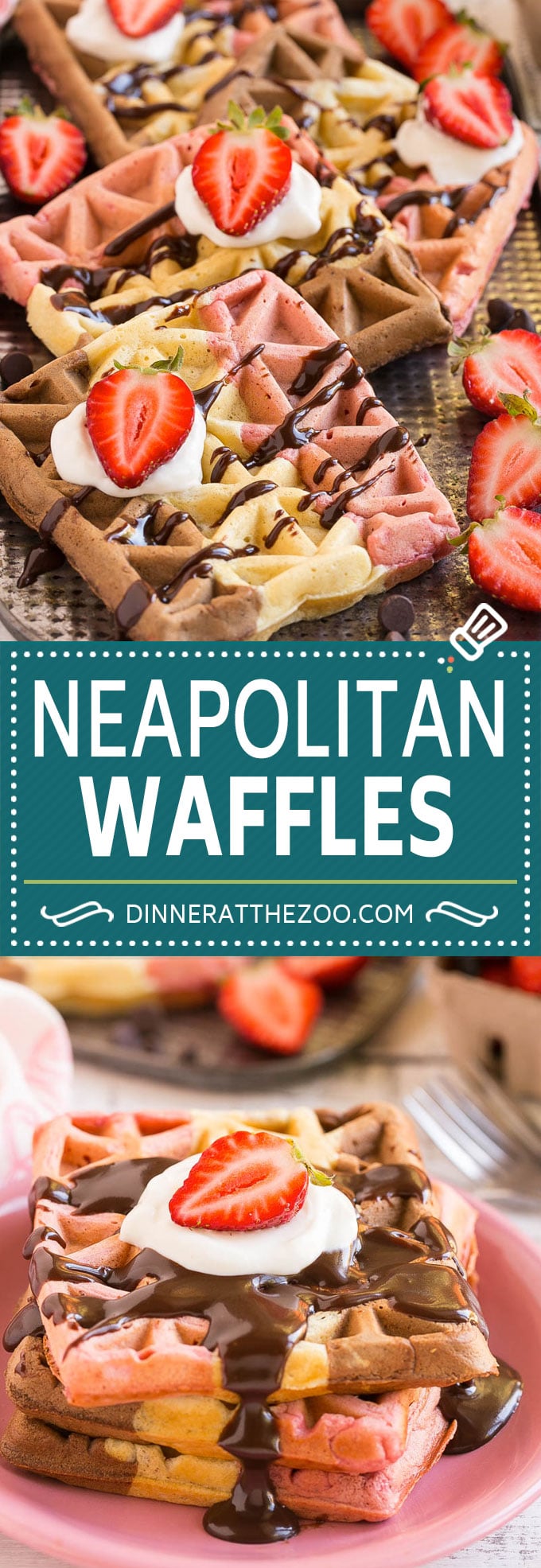 Neapolitan Waffles #waffles #breakfast #bajap
