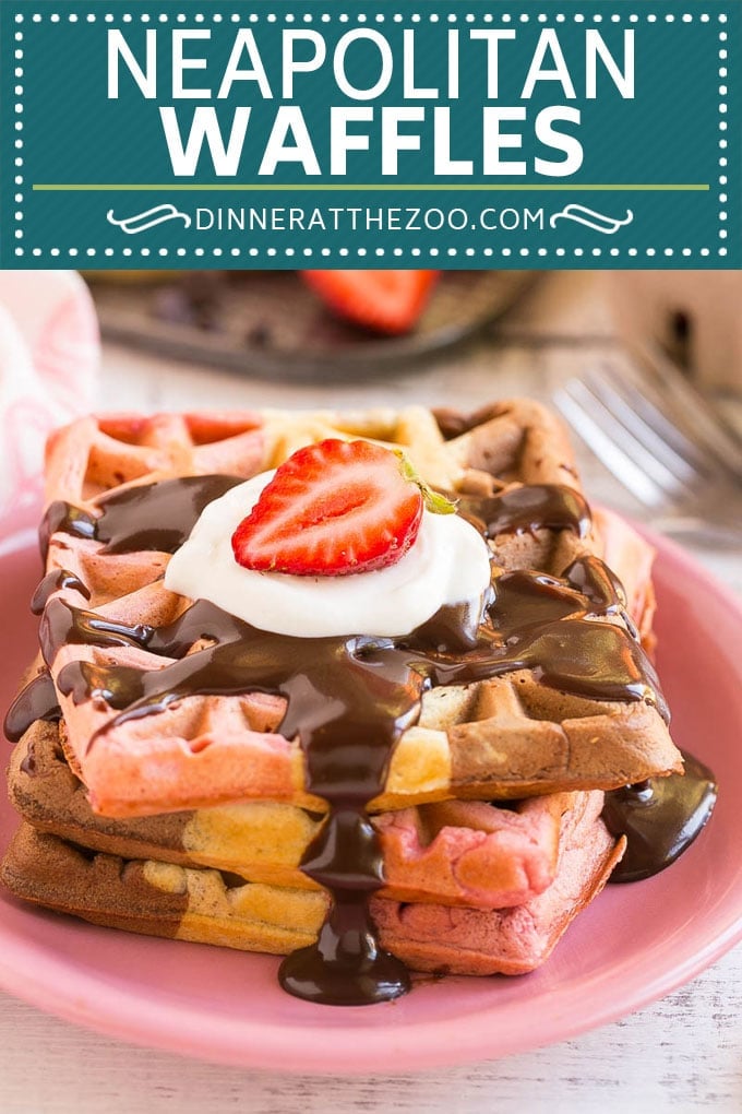 Neapolitan Waffles #waffles #breakfast #bajap