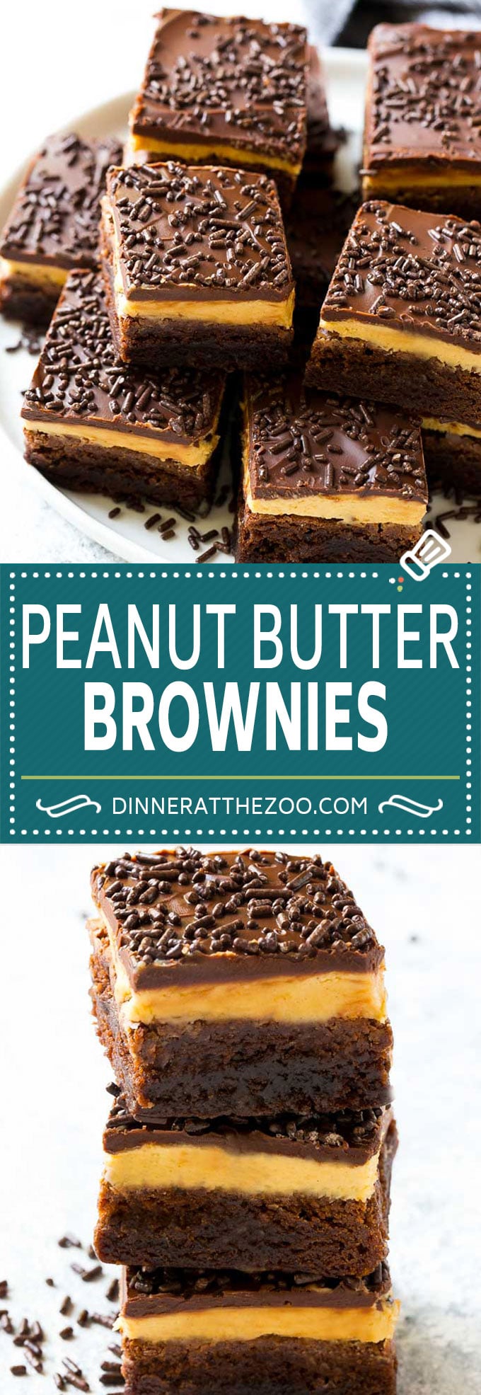 Peanut Butter Brownies Recipe | Layered Brownies | Peanut Butter Truffle Brownies #chocolate #peanutbutter #brownies #dessert #bajap
