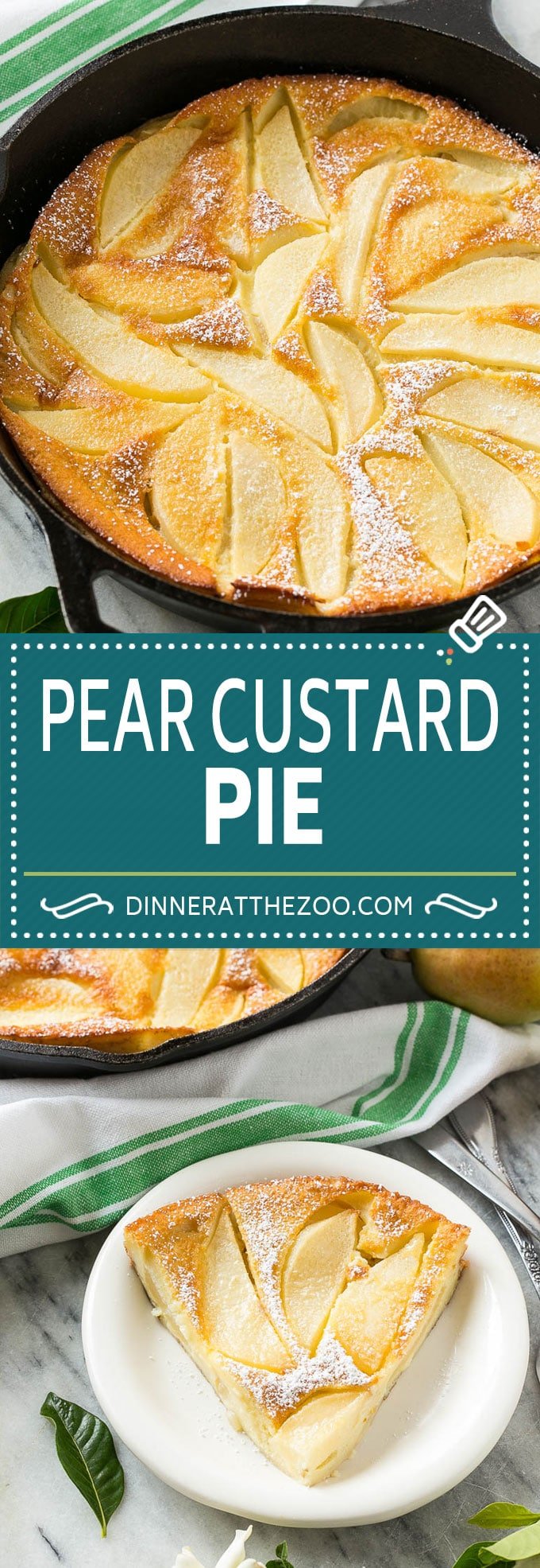 Pear Custard Pie Recipe | Pear Pie #pears #fall #pie #dessert #bajap