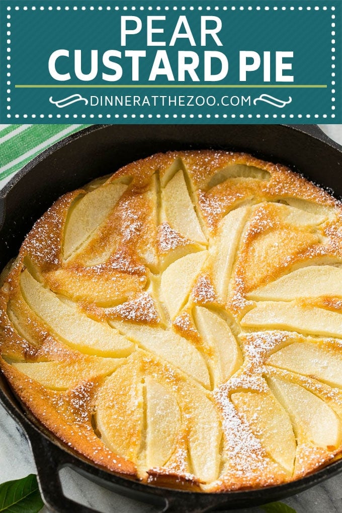Pear Custard Pie Recipe | Pear Pie #pears #fall #pie #dessert #bajap