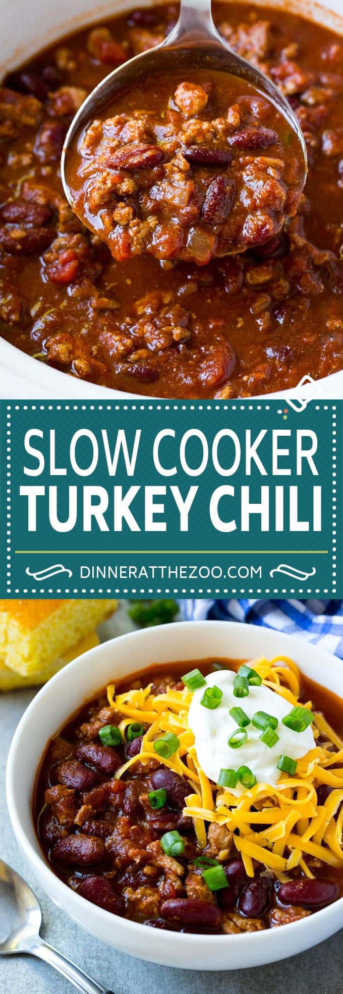 Slow Cooker Turkey Chili Recipe | Crockpot Chili | Turkey Chili | Chili With Beans Recipe | Healthy Chili Recipe #turkey #chili #beans #soup #slowcooker #crockpot #bajap