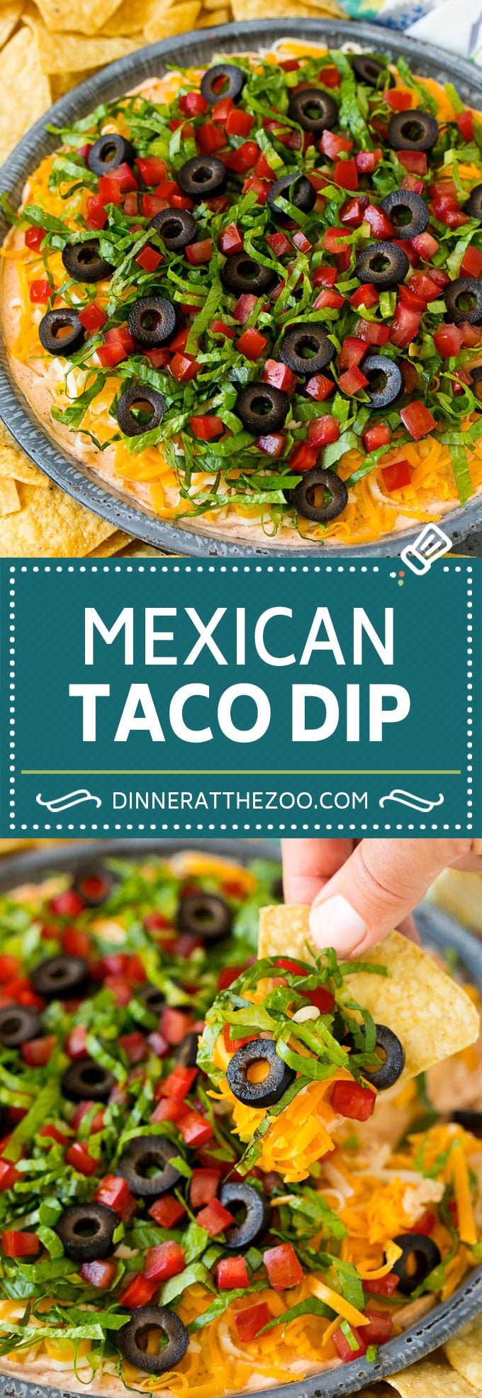 Taco Dip Recipe | Mexican Dip #tacos #dip #appetizer #mexicanfood #cheese #bajap