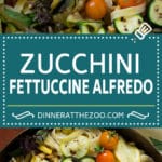 Zucchini Fettuccine Alfredo #pasta #zucchini #cheese #dinner #bajap