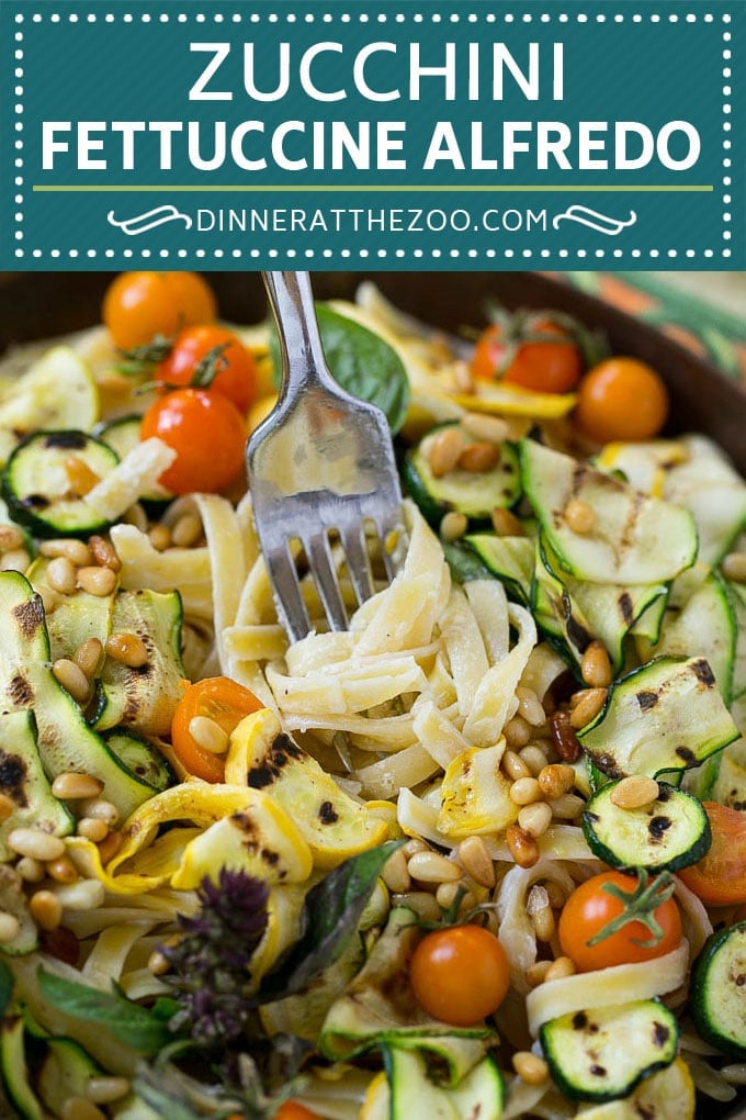 Zucchini Fettuccine Alfredo #pasta #zucchini #cheese #dinner #bajap