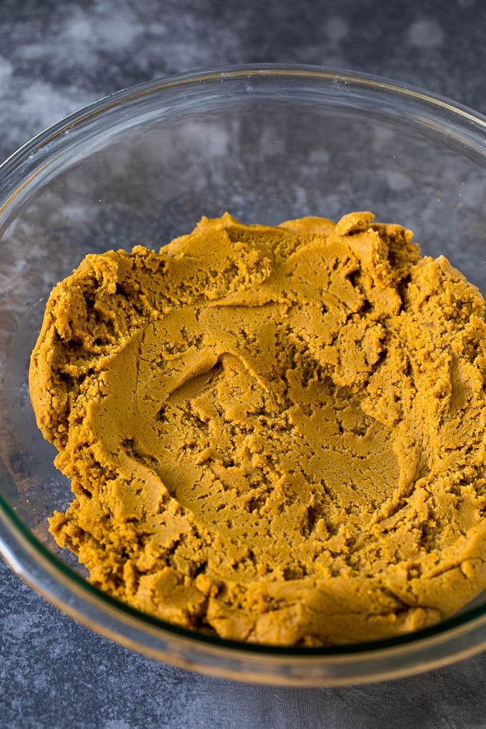 Molasses Cookies Recipe | Spice Cookies #cookies #baking #christmas #dessert #bajap Cookie dough in a mixing bowl.