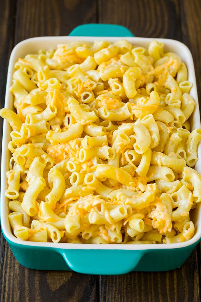 Southern Mac and Cheese | Baked Macaroni and Cheese #pasta #macandcheese #dinner #comfortfood #cheese #bajap Macaroni tossed with eggs, milk and cheddar.