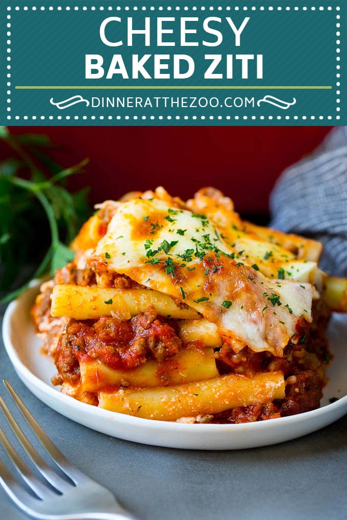 Baked Ziti Recipe | #pasta #cheese #comfortfood #sausage #dinner #bajap