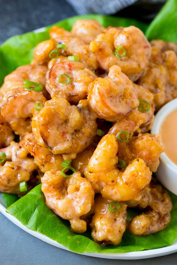 Bang Bang Shrimp Recipe | Fried Shrimp #shrimp #appetizer #dinner #bajap #copycatrecipe Bang bang shrimp tossed in creamy chili sauce and served over lettuce.