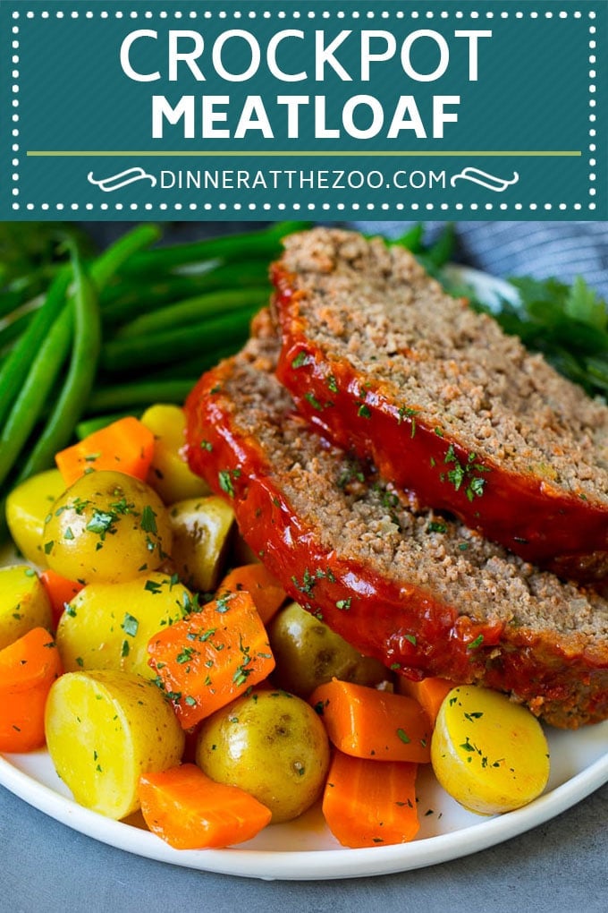 Crockpot Meatloaf Recipe | Slow Cooker Meatloaf #meatloaf #beef #slowcooker #crockpot #dinner #bajap