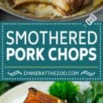 Smothered Pork Chops Recipe | Mushroom Pork Chops #pork #porkchops #mushrooms #gravy #dinner #bajap