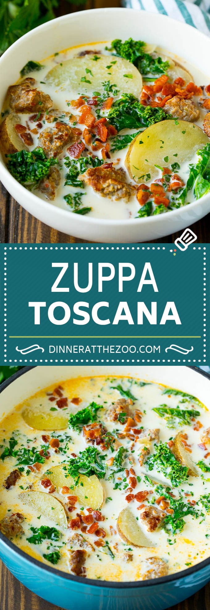 Zuppa Toscana Recipe | Sausage and Potato Soup #soup #sausage #bacon #potato #kale #italianfood #dinner #bajap