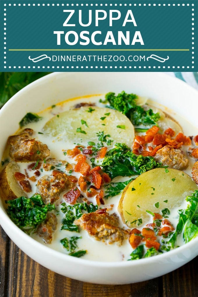 Zuppa Toscana Recipe | Sausage and Potato Soup #soup #sausage #bacon #potato #kale #italianfood #dinner #bajap