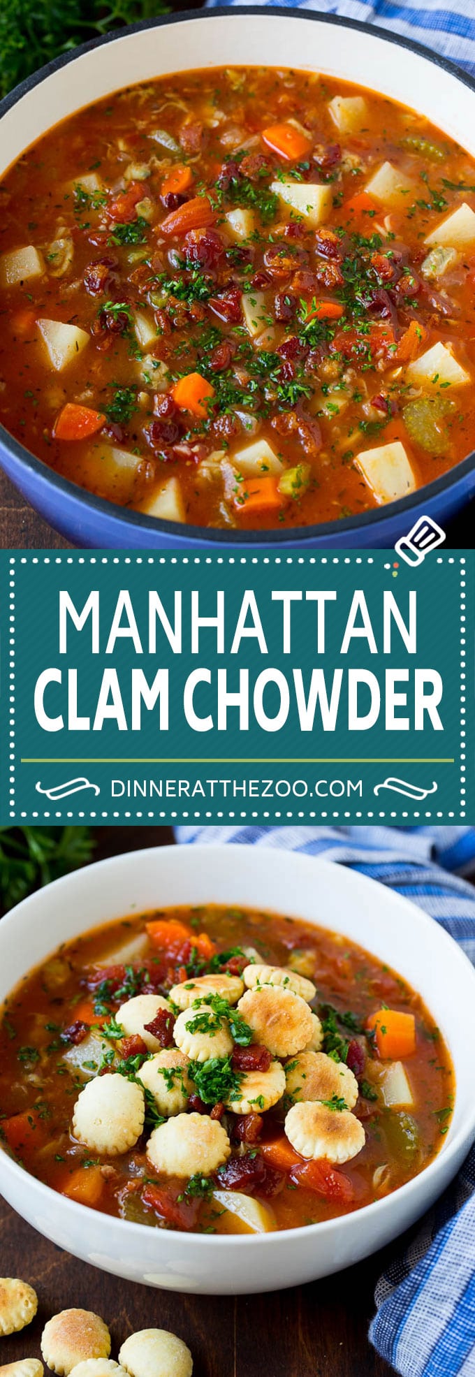 Manhattan Clam Chowder Recipe | Red Clam Chowder #chowder #soup #seafood #clams #bacon #dinner #bajap