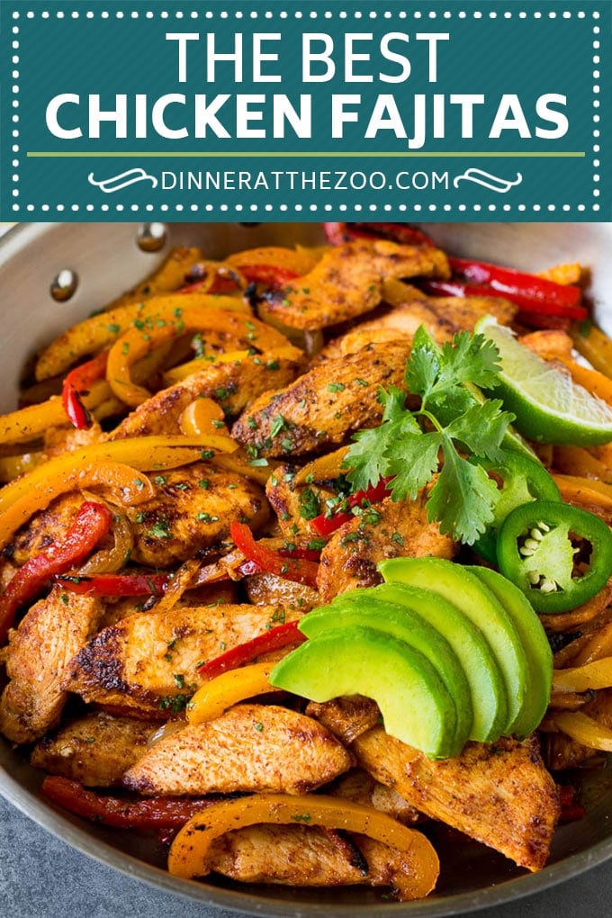 Chicken Fajitas Recipe #chicken #fajitas #peppers #dinner #bajap #lowcarb
