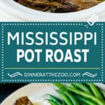 Mississippi Pot Roast #slowcooker #potroast #beef #crockpot #dinner #bajap