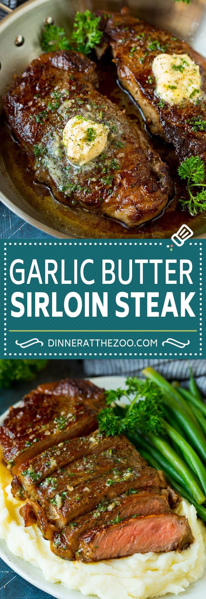Sirloin Steak with Garlic Butter #steak #beef #dinner #bajap